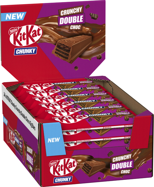 Упаковка батончиків KitKat Chunky Crunchy Double Choc 42 г х 24 шт від Rozetka на платформі USKIDKA Акція на Упаковка батончиків KitKat Chunky Crunchy Double Choc 42 г х 24 шт від Rozetka