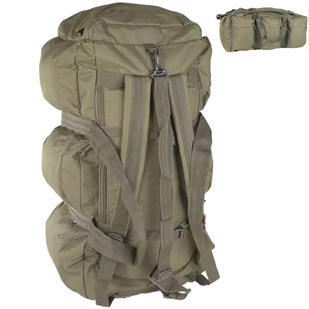 Баул 98л Mil-Tec Combat Duffle Bag Tap з регульованими лямками олива розмір 85 x 34 x 29 - зображення 1