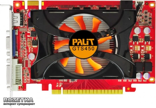 Видеокарта Palit PCI-Ex GeForce GTS 450 1024MB GDDR3 (128bit) (783
