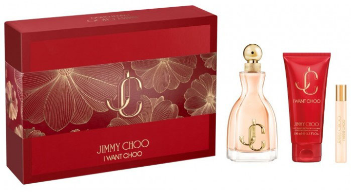 Набір для жінок Jimmy Choo I Want Choo Парфумована вода 100 мл + Мініатюра Парфумована вода 7.5 мл + Лосьйон для тіла 100 мл (3386460146241) - зображення 1