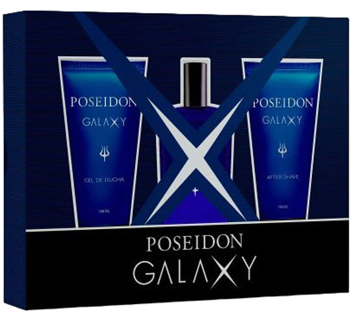 Zestaw męski Instituto Espanol PoseidonGalaxy Woda toaletowa 150 ml + Żel pod prysznic 150 ml + Balsam po goleniu 150 ml (8411047151563) - obraz 1