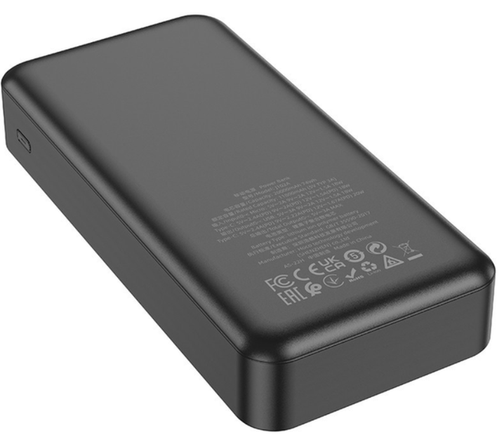 Повербанк 20000 Power Bank Hoco J102A Cool figure PD20W+QC3.0 20000 mAh с быстрой зарядкой для смартфонов Черный - Фото 3 Повербанк 20000 Power Bank Hoco J102A Cool figure PD20W+QC3.0 20000 mAh с быстрой зарядкой для смартфонов Черный - изображение 3
