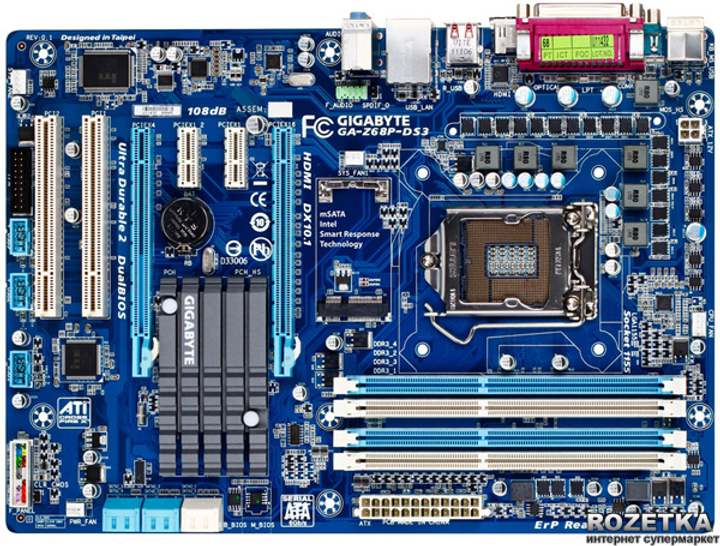 Материнская плата Gigabyte GA-Z68P-DS3 (s1155, Intel Z68, PCI-Ex16 ...