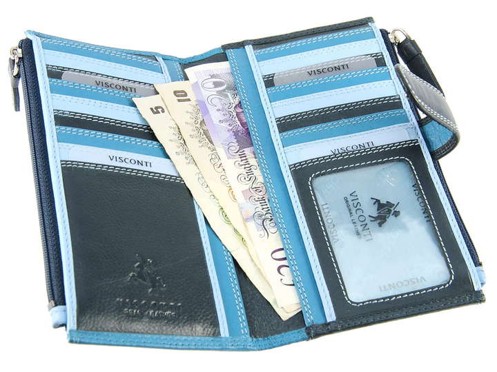 Женский кожаный кошелек Visconti RB100 Bermuda (Blue Multi) - Фото 7 Женский кожаный кошелек Visconti RB100 Bermuda (Blue Multi) - изображение 7