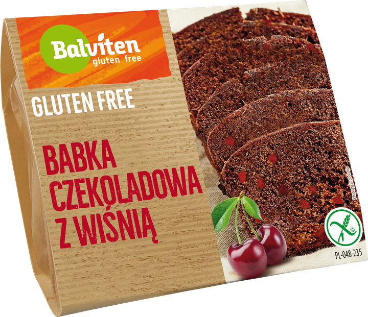Кекс без глютена шоколадный с вишней Balviten 220 г - Фото 1 Кекс без глютена шоколадный с вишней Balviten 220 г - изображение 1