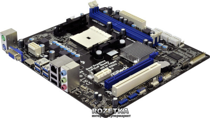 Материнская Плата ASRock A75M-HVS (SFM1, AMD A75, PCI-Ex16) – Фото.