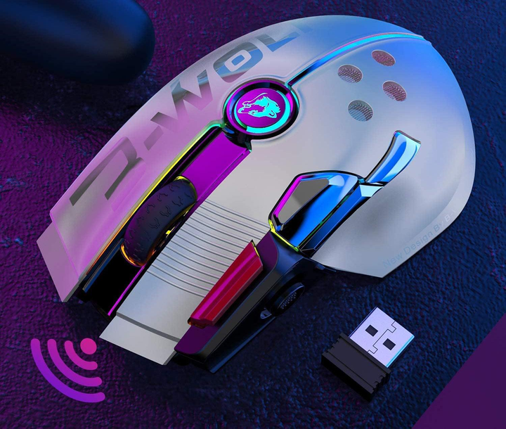 Беспроводная игровая мышь UrChoiceLtd X6 PRO, ультралегкая, сенсор Pixart PAW3325, до 12000 DPI, 2,4G/USB-C, 6 программируемых кнопок, аккумулятор 1000 мАч, для ПК/MAC/PS4/XBOX (белый) - изображение 6