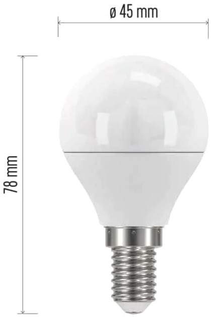 Лампа світлодіодна Emos Lighting 5W 2700K 220-240V E14 Теплий білий (8592920045466) - зображення 3
