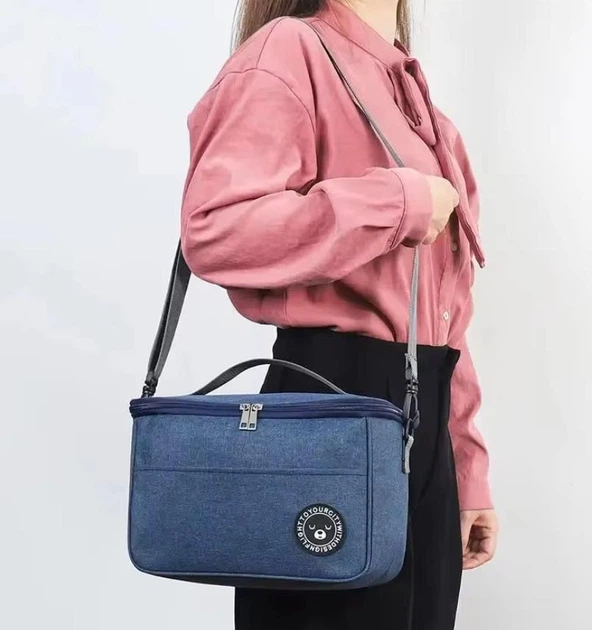 Сумка для обідів для ланчу Your City lunch bag термосумка для їжі 24х14х17 см з плечовим ременем синя - Фото 9 Сумка для обідів для ланчу Your City lunch bag термосумка для їжі 24х14х17 см з плечовим ременем синя - зображення 9