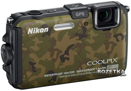 Фотоаппарат Nikon Coolpix AW100 Camouflage купить на ROZETKA