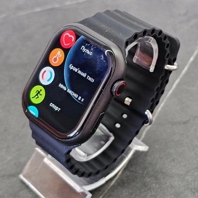Смарт-годинник Smart Watch 9 W&O X9 Pro Amoled+IP67 45mm укр меню з функцією дзвінка чорні - зображення 13