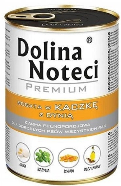 Mokra karma dla psów Dolina Noteci Premium Bogata w kaczkę z dynią 24 x 400 g (5902921394037) - obraz 2