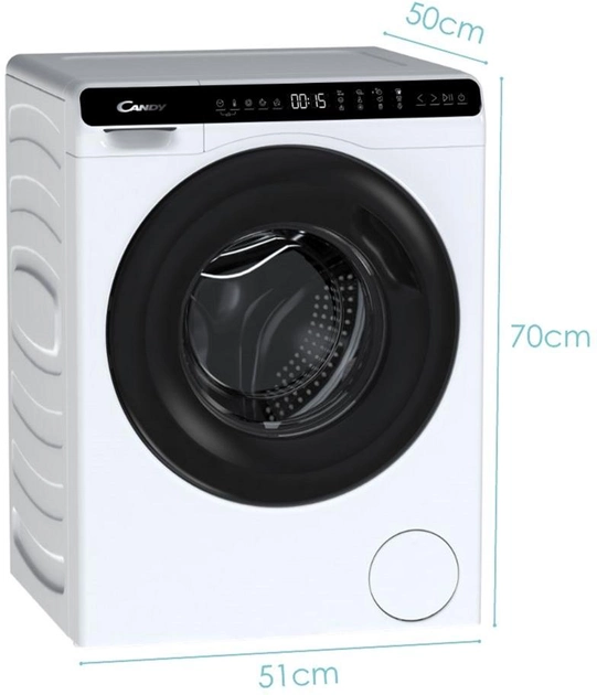 Пральна машина Candy CW50-BP12307U1-S (компакт-70 см висота, 5 кг) - изображение 8