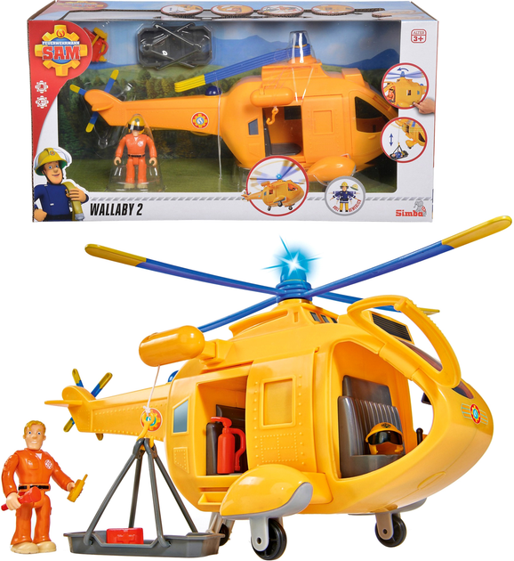 Helikopter Simba Fireman Sam Wallaby II (4006592007027) - obraz 2