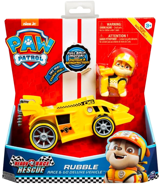 Samochód Spin Master Paw Patrol Deluxe Ready Race Rescue Rubbles z figurką (778988281925) - obraz 2