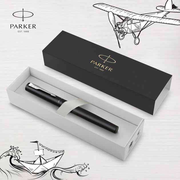Ручка перова Parker VECTOR 17 XL Metallic Black CT FP M 06012 - зображення 7