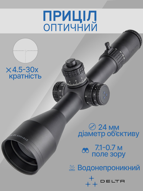 Оптический прицел Delta Stryker HD 4.5-30x56 FFP DLR-1 2020 DO-2502 - изображение 2