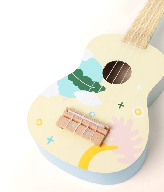 Drewniana gitara Classic World Ukulele Niebieska (6927049045608) - obraz 9
