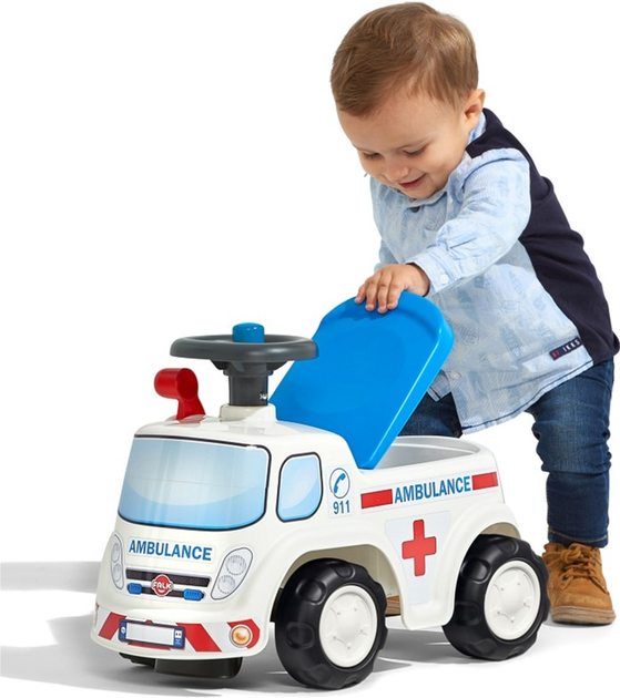 Jeździk Falk Samochod ambulans z klaksonem (3016200007012) - obraz 4