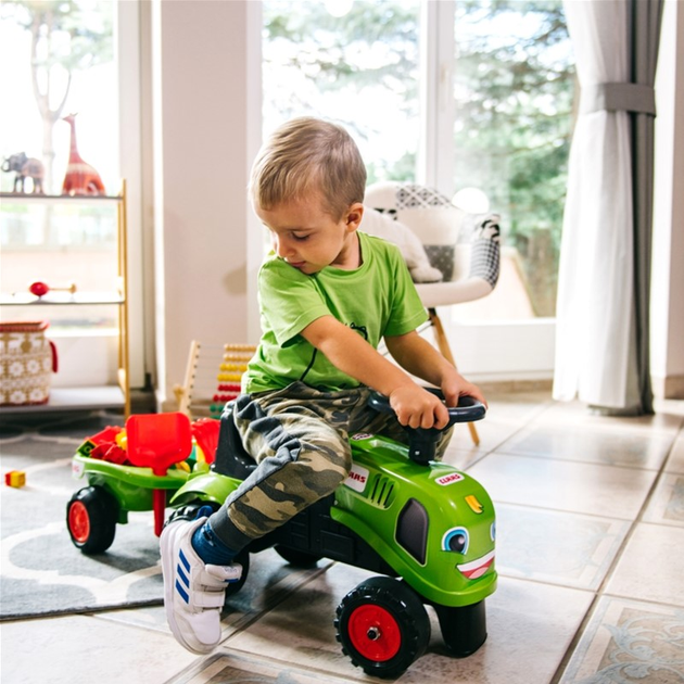 Jeździk Falk Baby Claas Traktor z przyczepą i akcesoriami Zielony (3016200021230) - obraz 8