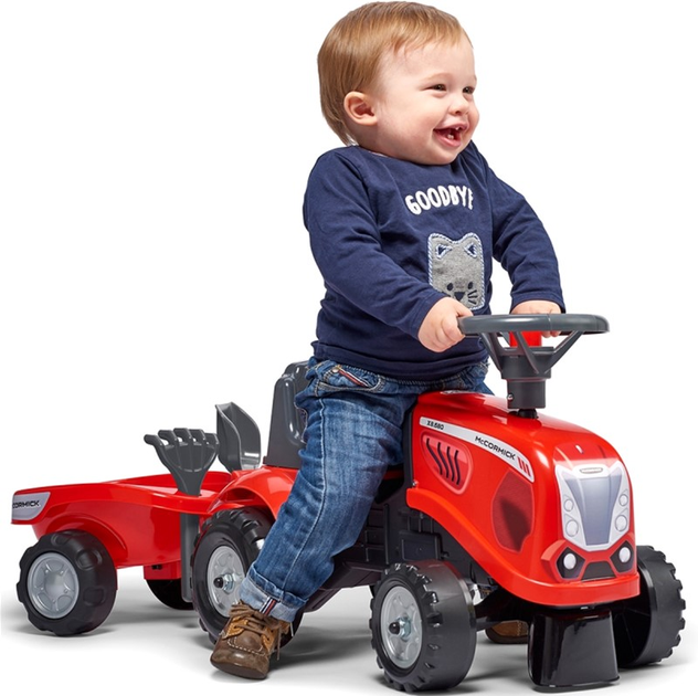 Jeździk Falk Baby Mac Cormick Traktor z przyczepą i akcesoriami Czerwony (3016200022039) - obraz 3