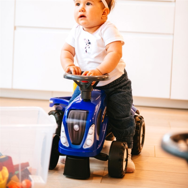 Jezdzik Falk Baby New Holland Traktor z przyczepą i akcesoriami Niebieski (3016200028031) - obraz 5