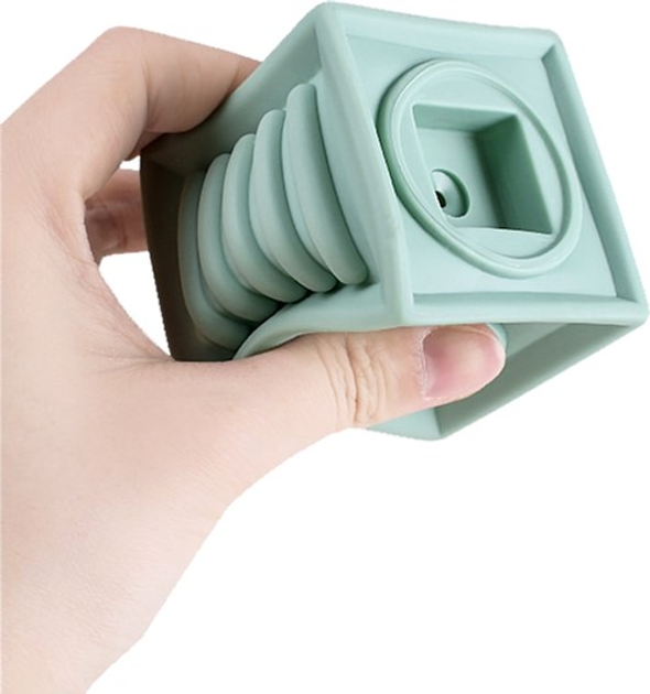 Zestaw edukacyjnych kostek sensorycznych Woopie Soft Building Blocks od 3 miesięcy (5904326941786) - obraz 3