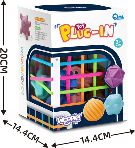 Zabawka-sorter edukacyjna Woopie Toy Plug-In Dinozaury (5904326944329) - obraz 3
