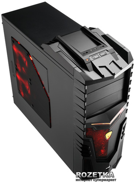 Корпус Aerocool PGS X-Warrior Black Red LED (EN56687) – фото, отзывы ...