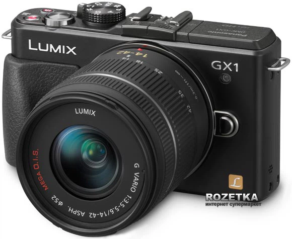 LUMIX GX1 ブラック Фотоаппарат Panasonic Lumix DMC-GX1KEE-K G Vario 14-42mm Kit Black