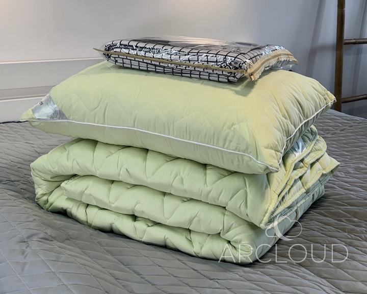 Одеяло зимнее ArCloud Bamboo 140х205 в сумке + подушка ArCloud Bamboo с кантом 50х70 в сумке + постельное белье LARA сатин полуторное модель на выбор - Фото 1 Одеяло зимнее ArCloud Bamboo 140х205 в сумке + подушка ArCloud Bamboo с кантом 50х70 в сумке + постельное белье LARA сатин полуторное модель на выбор - изображение 1