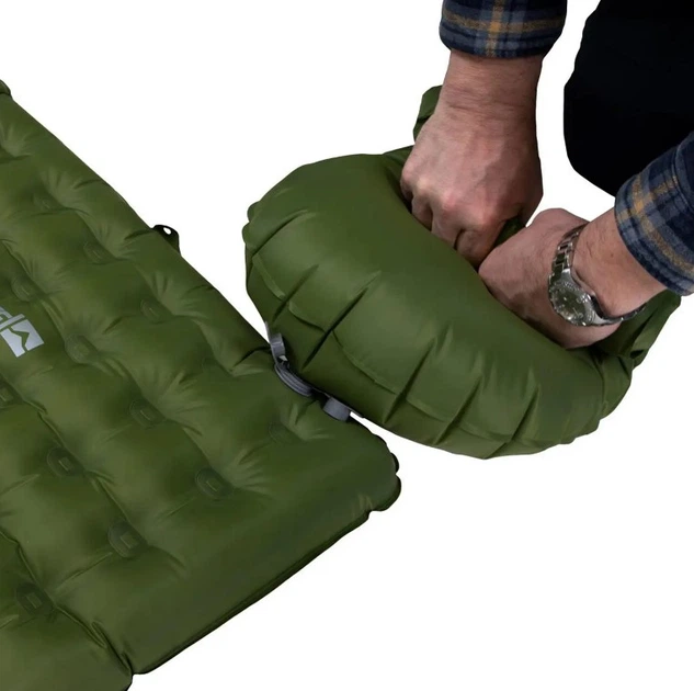 Килимок надувний Wechsel Glacio L 186 x 64 x 8 cm TL Olive (233123) (DAS302768) - зображення 3