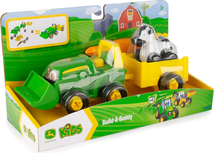 Ігровий набір-конструктор Tomy John Deere Трактор з ковшем і причепом (0036881472094) - зображення 1