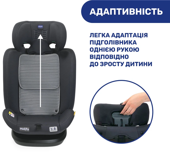 Автокрісло Chicco Mokita Air i-Size Сіре (87034.21) - Фото 7 Автокрісло Chicco Mokita Air i-Size Сіре (87034.21) - зображення 7