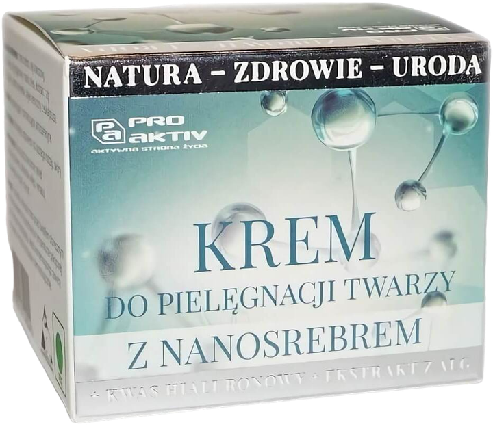 Krem do twarzy Pro Aktiv z nanosrebrem i kwasem hialuronowym 50 ml (5905133149044) - obraz 1