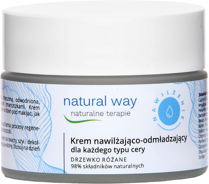 Крем для обличчя Natural Way Зволожуючий та омолоджуючий 50 мл (5905669806053) - зображення 1