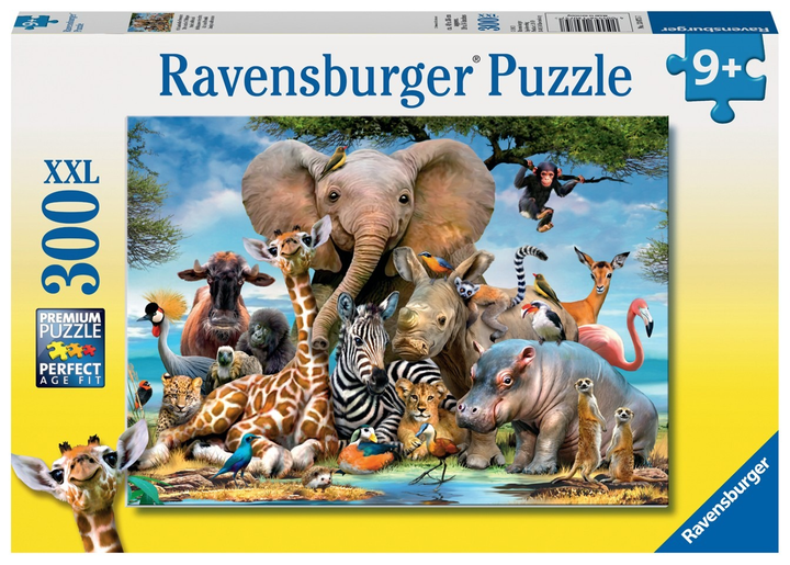 Puzzle Ravensburger Afrykańscy przyjaciele 300 elementów (4005556130757) - obraz 1