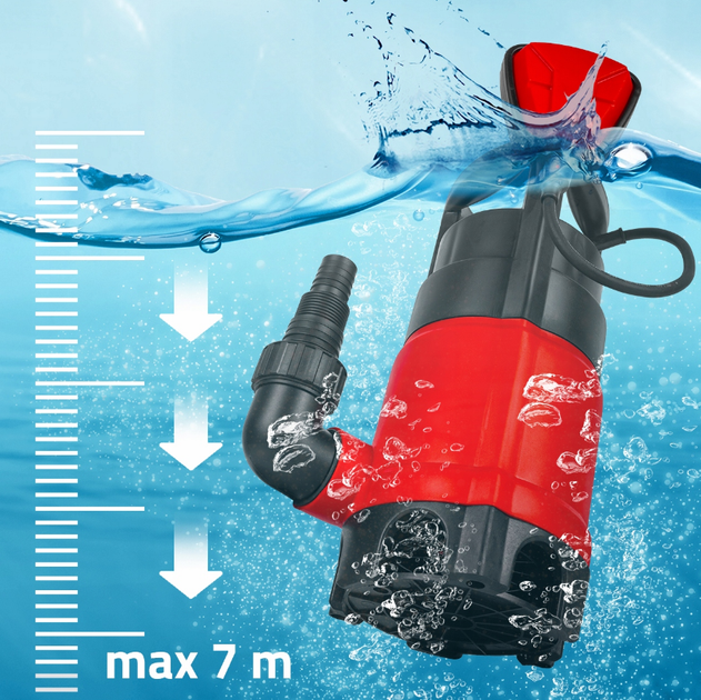 Дренажний насос для брудної та чистої води з поплавком MalTec 750Вт 12500л/год - зображення 4