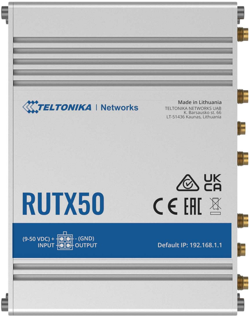 Маршрутизатор Teltonika RUTX50 5G Dual-SIM (RUTX50000000) - зображення 1