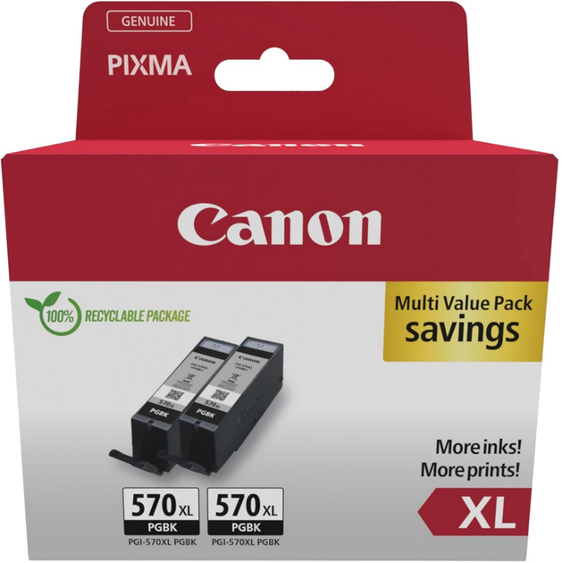 Набір картриджів Canon PGI 570 XL PGBK 2-pack Black (0318C010) - зображення 1