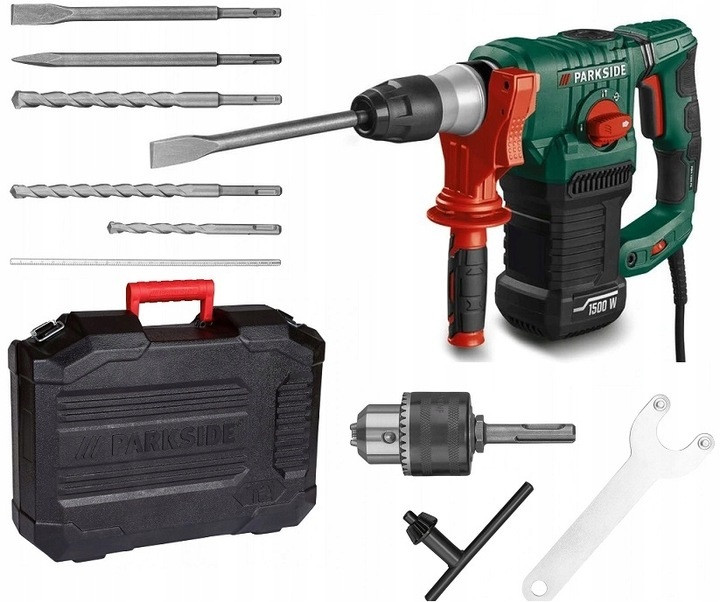 Перфоратор сетевой Parkside SDS Plus, 1500 Вт PBH 1500 E5 - изображение 2