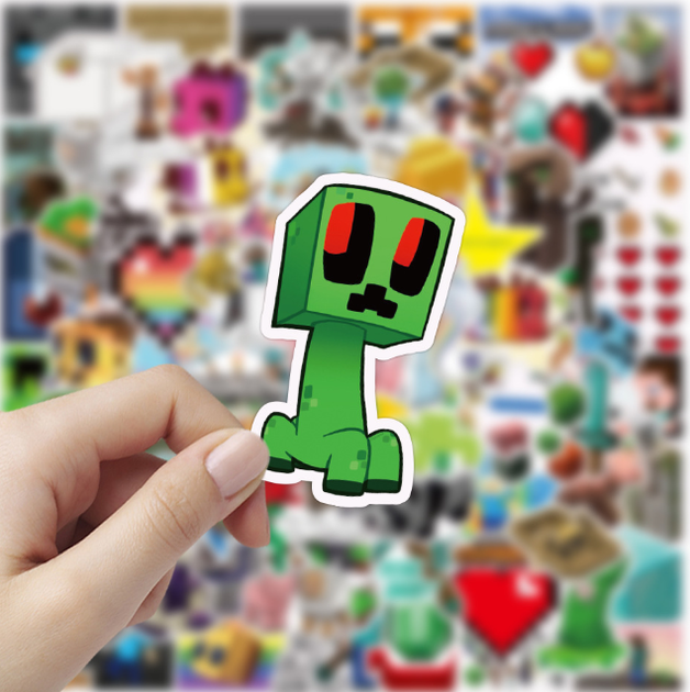 Набор наклеек многоразовых водоотталкивающих виниловых Майнкрафт, Minecraft самоклеящиеся50 шт (AN) стикербомбинг на авто телефон ноутбук стену Водостойкие стикеры для оклеивания(AN)20363 - Фото 2 Набор наклеек многоразовых водоотталкивающих виниловых Майнкрафт, Minecraft самоклеящиеся50 шт (AN) стикербомбинг на авто телефон ноутбук стену Водостойкие стикеры для оклеивания(AN)20363 - изображение 2
