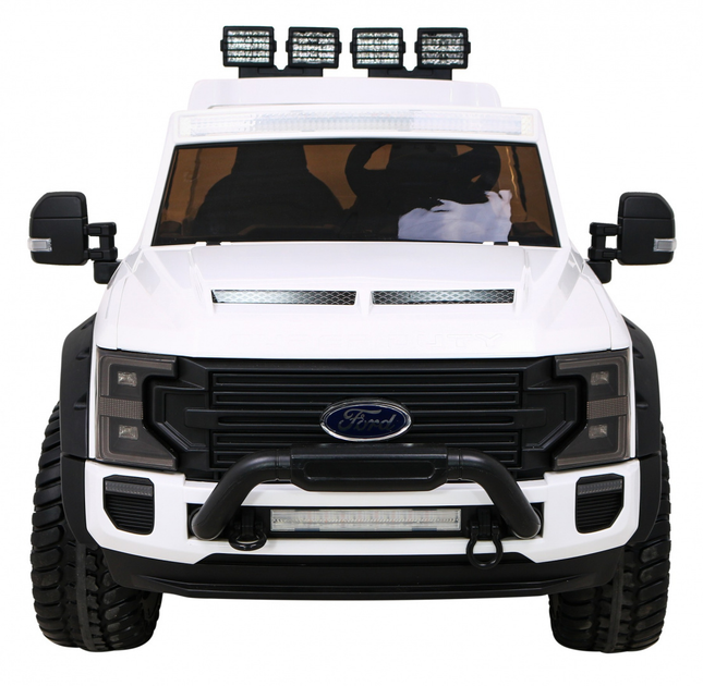 Samochód elektryczny dla dzieci Ramiz Jeep Ford Super Duty Biały (5903864951240) - obraz 3