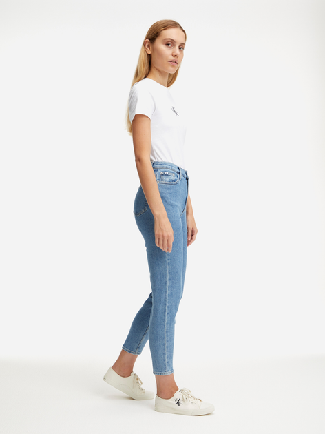 Jeansy damskie mom`s z wysokim stanem Calvin Klein Jeans J20J2215881A4 NI30 Niebieskie (8720107891180) - obraz 5
