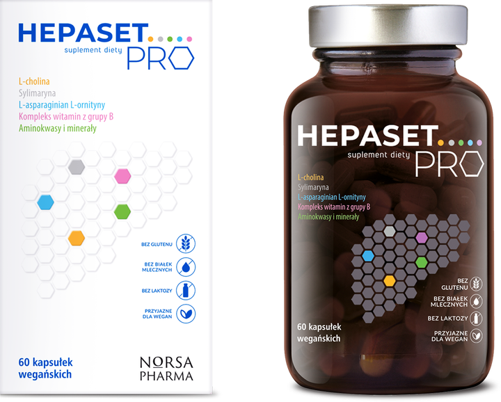 Дієтична добавка Norsa Pharma Hepaset Pro 60 капсул (5905669770156) - зображення 3