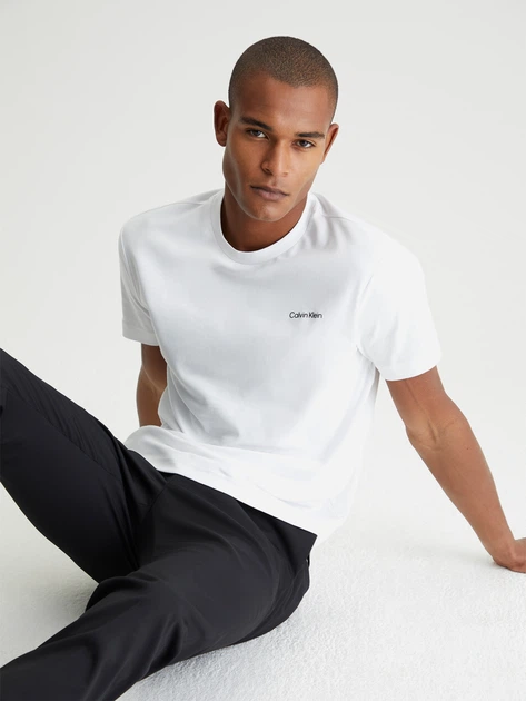 Koszulka męska bawełniana Calvin Klein K10K109894YAF S Biała (8719856204723) - obraz 5