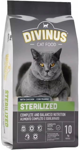 Сухий корм для котів Divinus Cat Sterilized 10 кг (5600276940496) - зображення 1