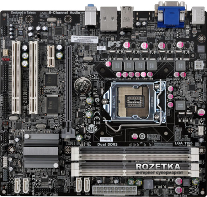Материнская плата Elitegroup H61H2-M (s1155, Intel H61, PCI-Ex16 ...