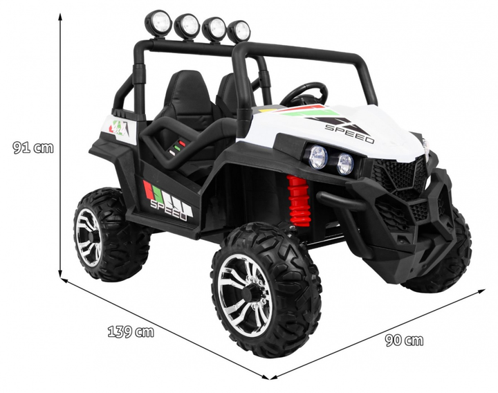 Електромобіль для дітей Ramiz Grand Buggy Strong Lift Білий (5903864951349) - зображення 4