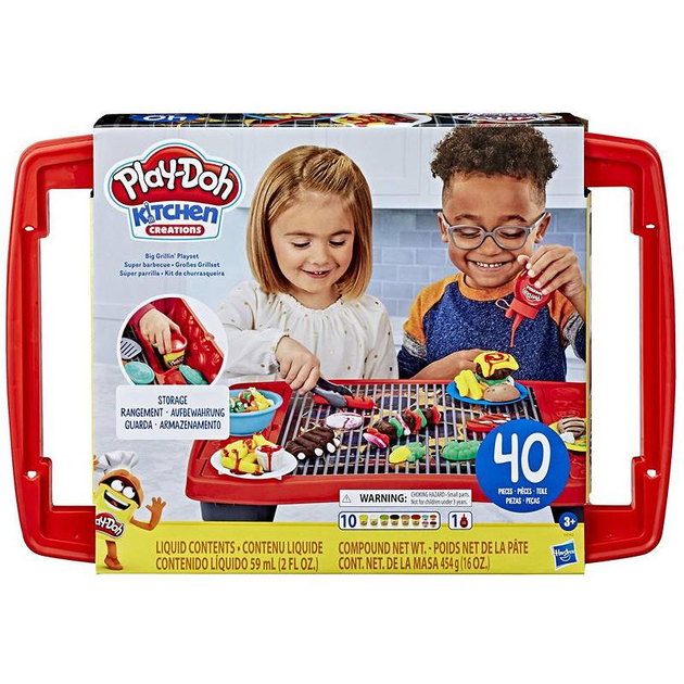 Набір для творчості Hasbro Play-Doh Kitchen Велике барбекю 40 деталей (5010993741083) - зображення 1